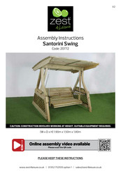 Zest Santorini Swing 20772 Assembly Instructions Manual