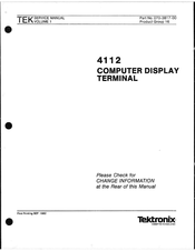Tektronix 4112 Service Manual