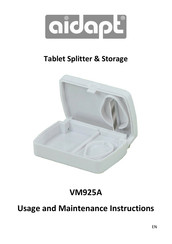 aidapt VM925A Usage And Maintenance Instructions