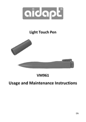aidapt VM961 Usage And Maintenance Instructions