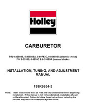 Holley 0-80508SA Manuals | ManualsLib