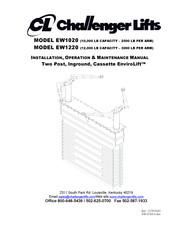 Challenger Lifts EnviroLift EW1020 Installation, Operation & Maintenance Manual