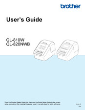 Brother QL-820NWBc User Manual