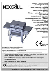 Nexgrill 720-1057A Operating	 Instruction