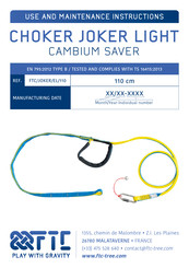 FTC CHOKER JOKER LIGHT Use And Maintenance Instructions