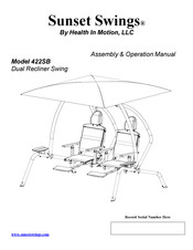 Health in motion Sunset Swings 422SB Assembly & Operation Manual
