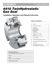 Chesterton TwinHydrostatic 4410 Installation, Operation And Rebuild Instructions