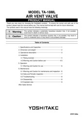 Yoshitake TA-18ML Product Manual