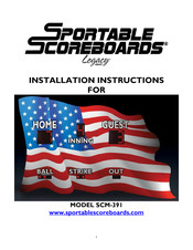 Sportable Scoreboards SCM-391 Installation Instructions Manual