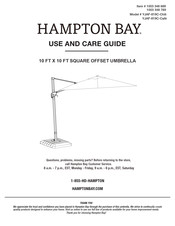 HAMPTON BAY 1003 348 769 Use And Care Manual