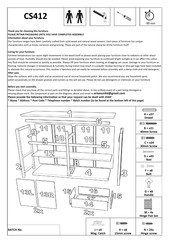Big Furniture Warehouse CS412 Manual