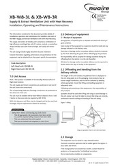 NuAire XB-W8-3L Installation, Operating And Maintenance Instruction