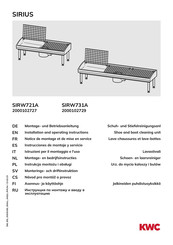 KWC SIRIUS SIRW731A Installation And Operating Instructions Manual