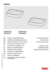 KWC SIRIUS ANMW322 Installation And Operating Instructions Manual