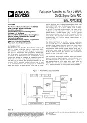 Analog Devices EVAL-AD7723CB Quick Start Manual