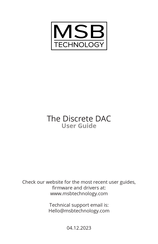 MSB The Discrete DAC User Manual