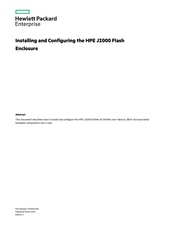 HPE J2000 Flash Installing And Configuring