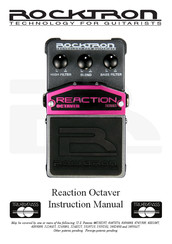 Rocktron Reaction Octaver Instruction Manual