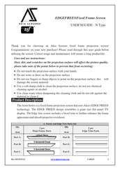 Akia Screens EDGEFREE Fixed Frame Screen User Manual