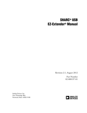 Analog Devices SHARC USB EZ-Extender Manual