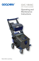 Goodway GVC-18VAC Operating And Maintenance Instructions Manual