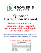 Growers SOLUTION Quonset Instruction Manual