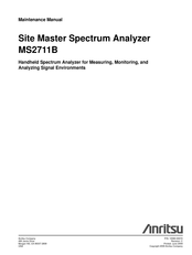Anritsu MS2711B Maintenance Manual
