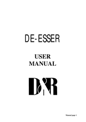 D&R DE-ESSER User Manual