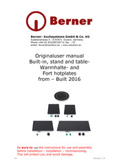 Berner BTHKTT Manual