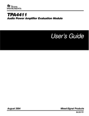 Texas Instruments TPA4411 User Manual