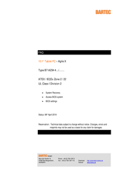 Bartec Agile X B7-A234-4 Series Faq