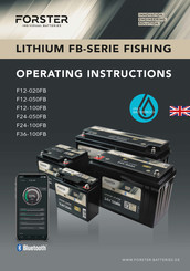 Forster F24-100FB Operating Instructions Manual