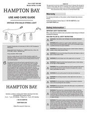 Hampton Bay ST64-12-24B Use And Care Manual