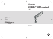 Bosch Professional GWG 10.8V-50 S Original Instructions Manual