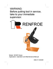 Renfroe WHSR Application, Operation And Maintenance Manual