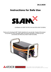 Atexor SLAM TrafoEx 400 Instructions For Safe Use