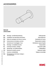 KWC SD110 Installation And Operating Instructions Manual