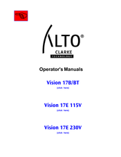 Alto CLARKE Vision 17E 230V Operator's Manual