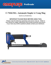 AXXIS Complete ProGrade C-7116LMA Manual