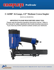 AXXIS Complete ProGrade C-1650P Manual
