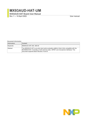 NXP Semiconductors MX93AUD-HAT-UM User Manual