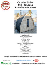 leisurecraft Canadian Timber Mini Pod Assembly Instructions Manual