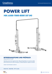stertil Nussbaum HDL 7000 SST DG Operating Manual And Inspection Book