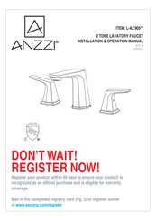 Anzzi L-AZ 905 Series Installation & Operation Manual