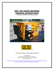 KM 1000 SXPX HOTBOX Original Instructions Manual