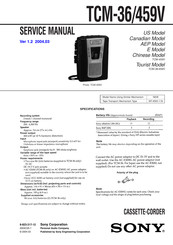 Sony TCM-36/459V Service Manual