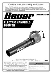 Bauer 211102E-B Owner's Manual