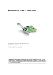 Kvaser PCIEcan 1xCAN v3 User Manual