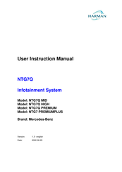 Harman NTG7Q User Instruction Manual
