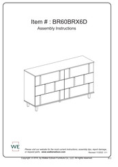 Walker Edison BR60BRX6D Assembly Instructions Manual